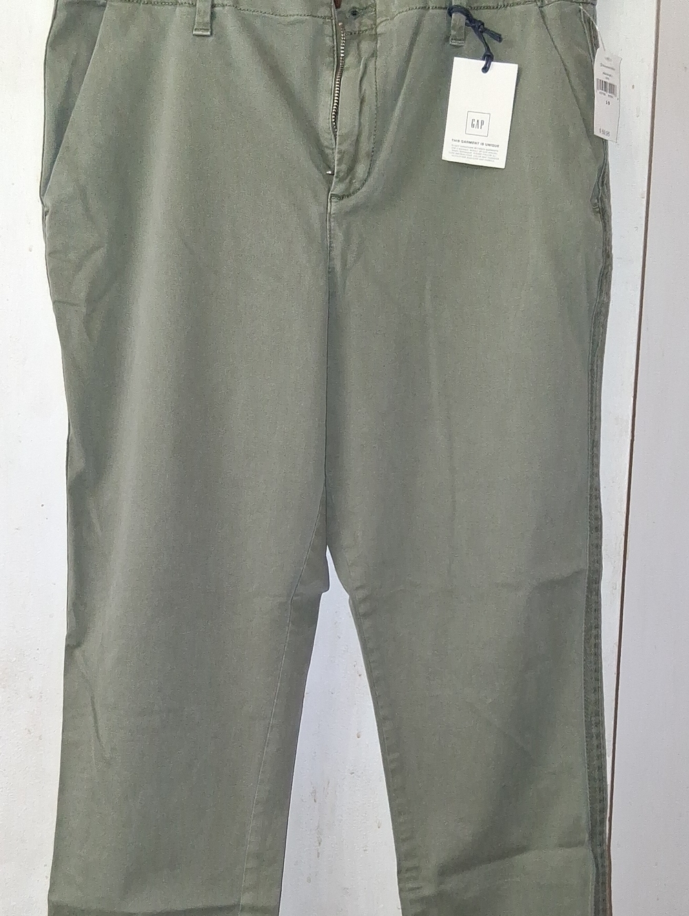 GAP Olive Girlfriend Chinos Pants Midrise Stretch for Women